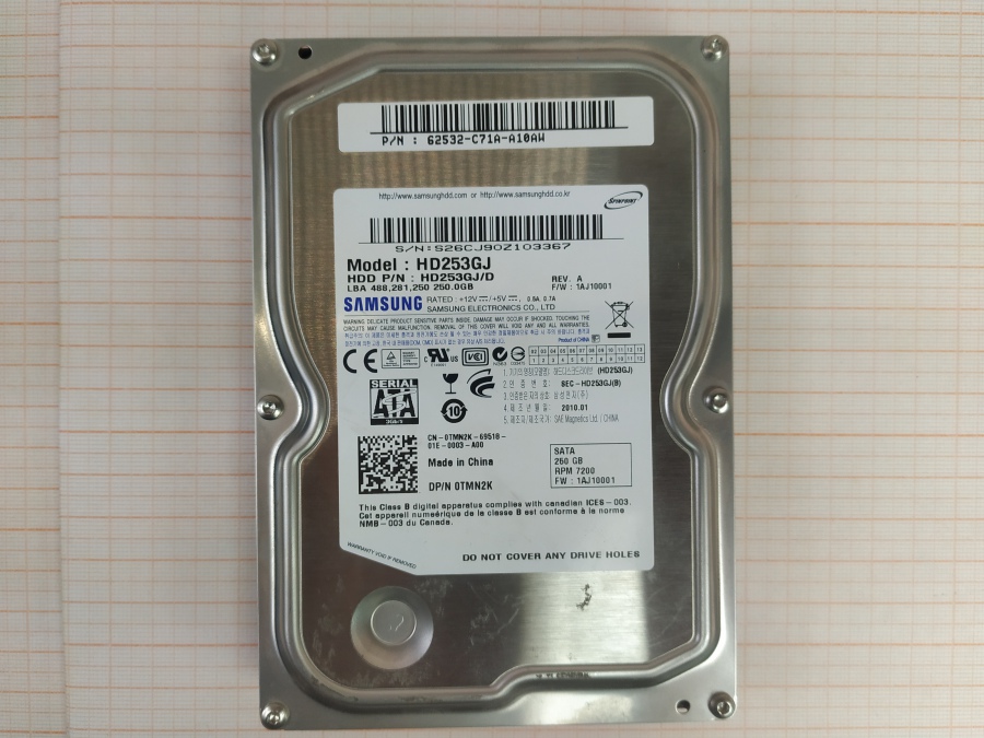 130-029-001 HDD 3.5" SATA SAMSUNG HD253GJ #2