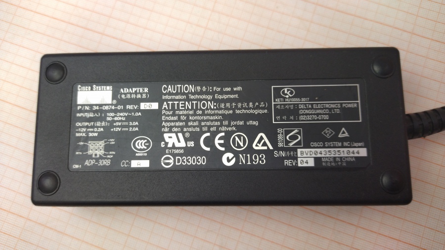 088-376-001 БП внешний для коммутатора CISCO 34-0874-01 #2