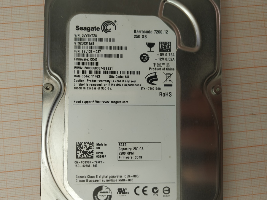 173-154-002 HDD 3.5" SATA SEAGATE ST3250318AS #3