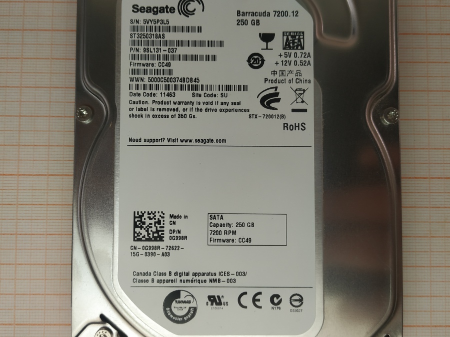 173-154-003 HDD 3.5" SATA SEAGATE ST3250318AS #3