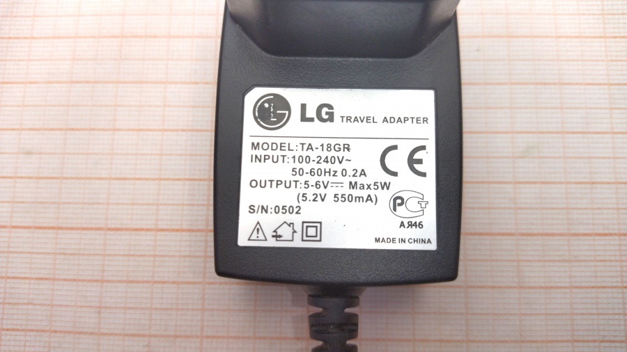 088-441-001 СЗУ для мобильных устройств LG TA-18GR #3