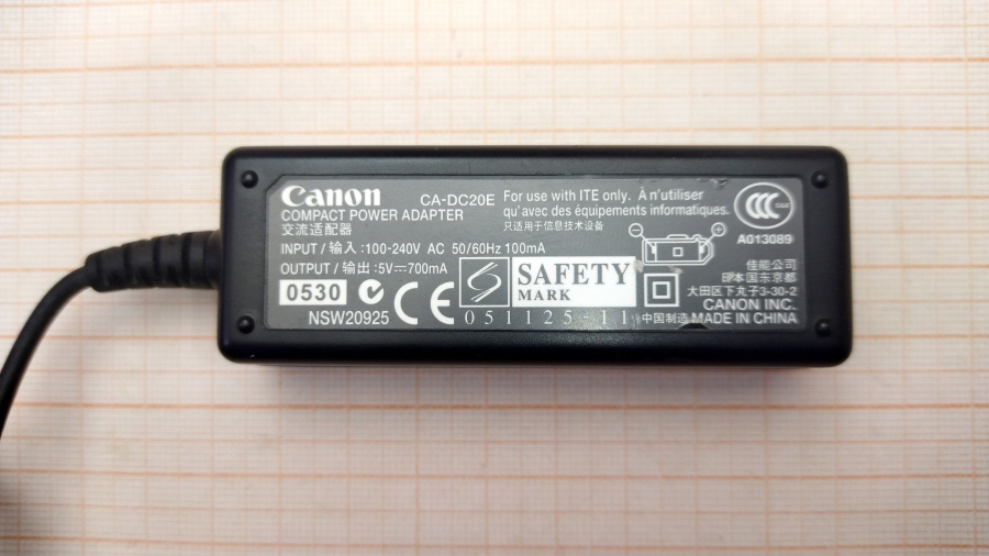 088-484-001 СЗУ для фотоаппарата CANON CA-DC20E #2