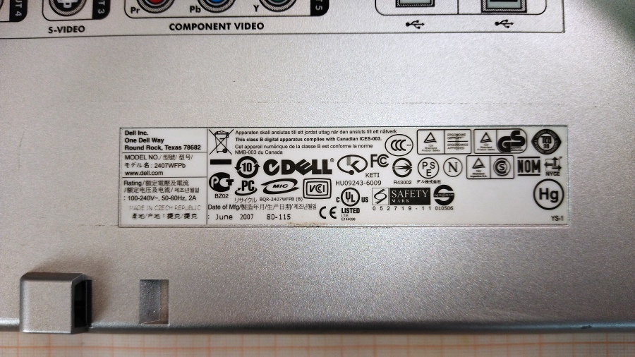 193-031-001 Монитор ЖК DELL 2407WFPb #8