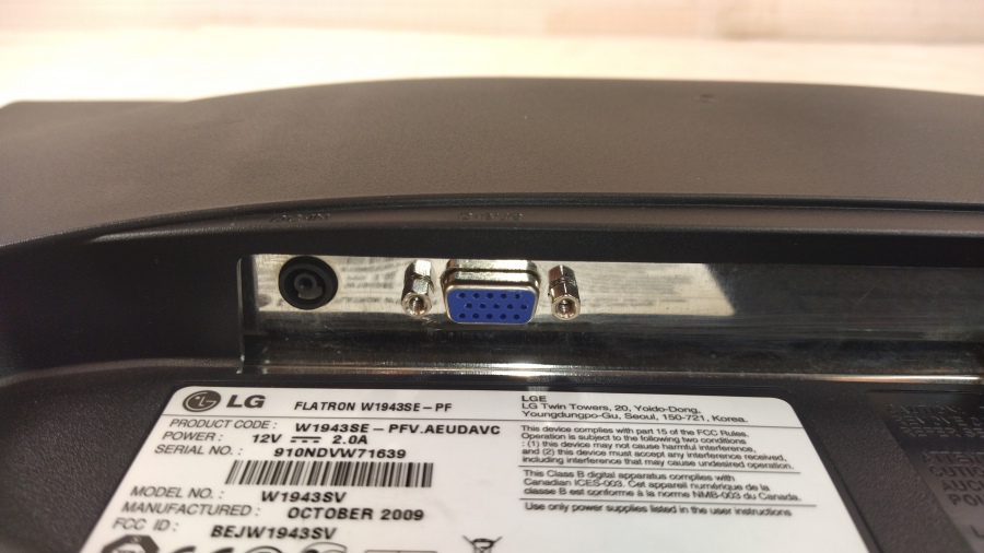 193-058-001 Монитор ЖК LG W1943SE-PF #7