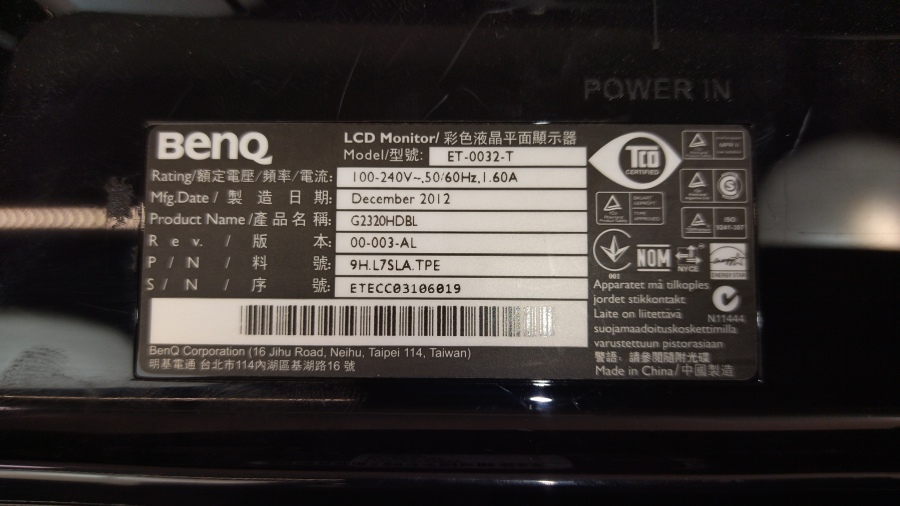 193-076-001 Монитор ЖК BENQ G2320HDBL #6