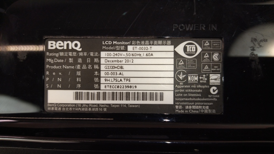 193-076-002 Монитор ЖК BENQ G2320HDBL #7