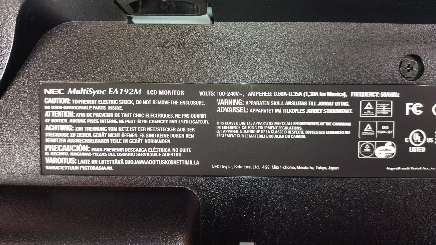 193-087-001 Монитор ЖК NEC EA192M-BK #8