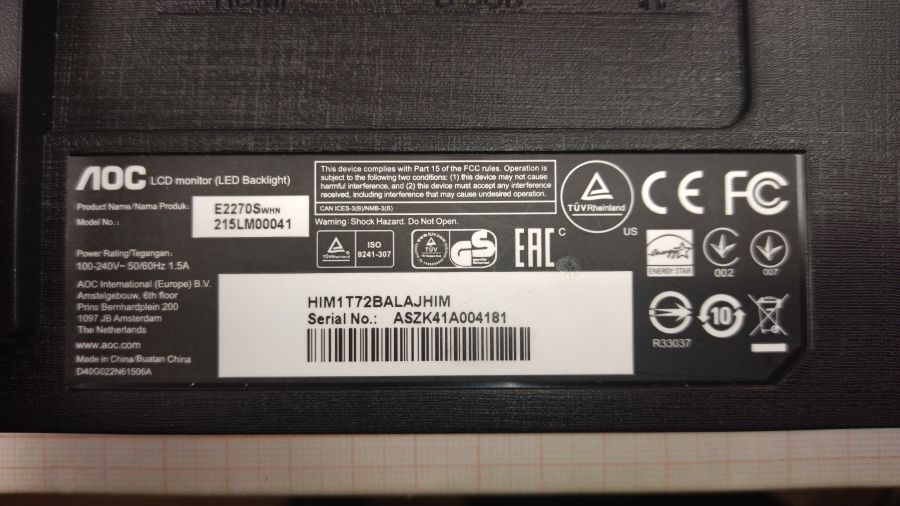 193-091-004 Монитор ЖК AOC E2270Swhn #6