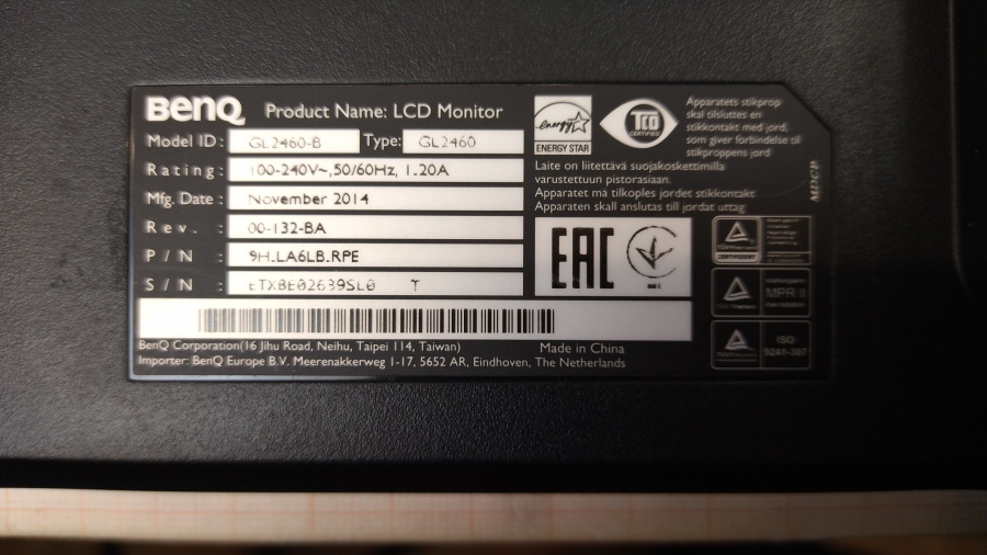 193-073-002 Монитор ЖК BENQ GL2460-B #8