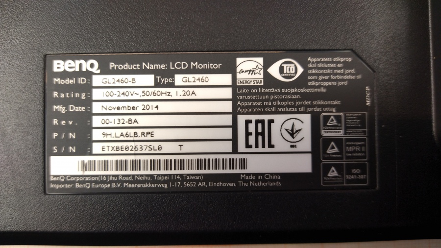 193-073-003 Монитор ЖК BENQ GL2460-B #6