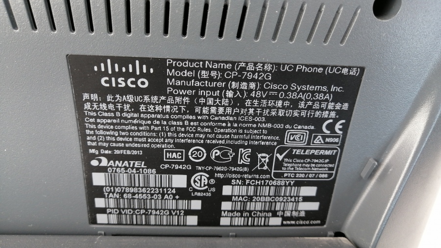 194-003-007 Телефон VoIP CISCO CP-7942G #6