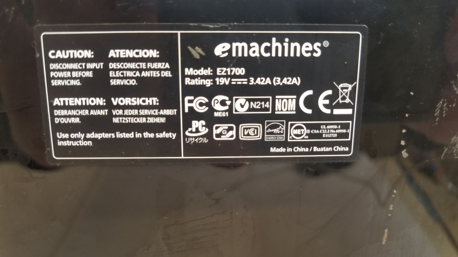 165-292-001 Моноблок ACER eMachines EZ1700 #6