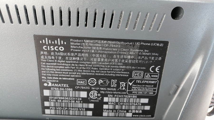 194-003-013 Телефон VoIP CISCO CP-7942G #5