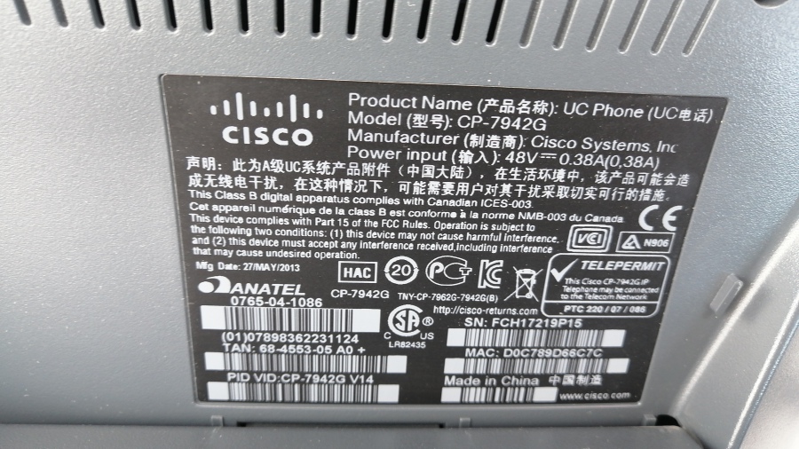 194-003-014 Телефон VoIP CISCO CP-7942G #6