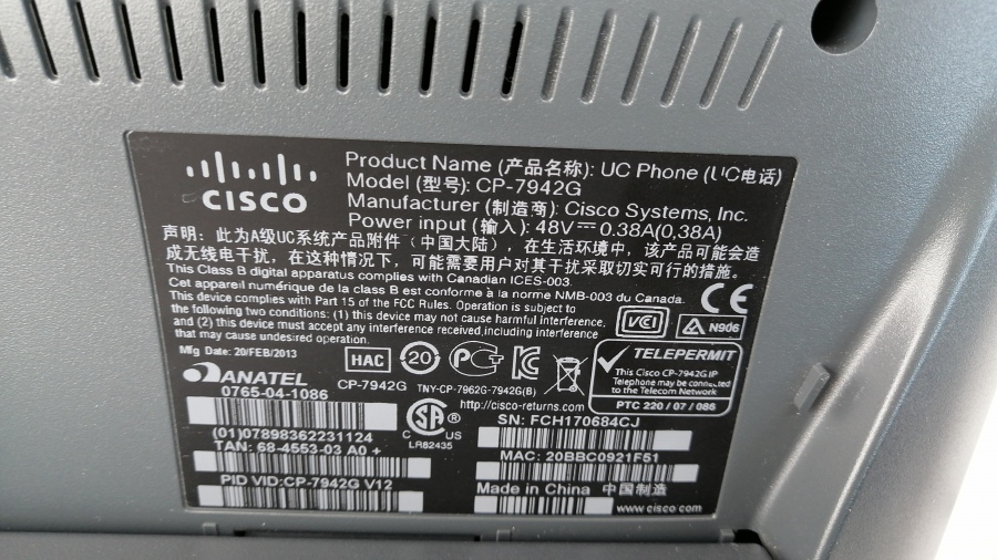 194-003-020 Телефон VoIP CISCO CP-7942G #6