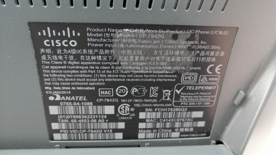 194-003-022 Телефон VoIP CISCO CP-7942G #6