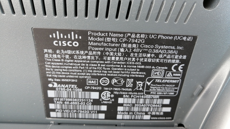 194-003-028 Телефон VoIP CISCO CP-7942G #5