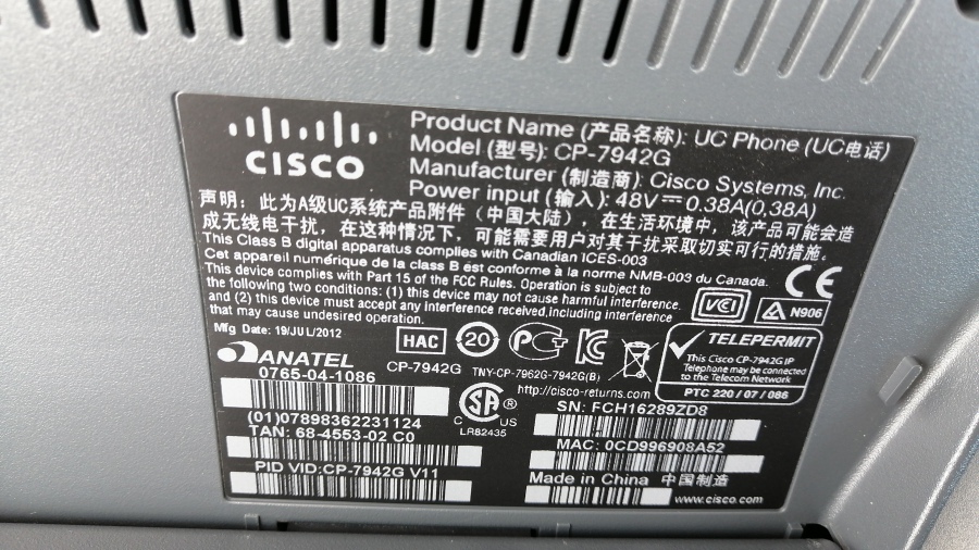 194-003-029 Телефон VoIP CISCO CP-7942G #5