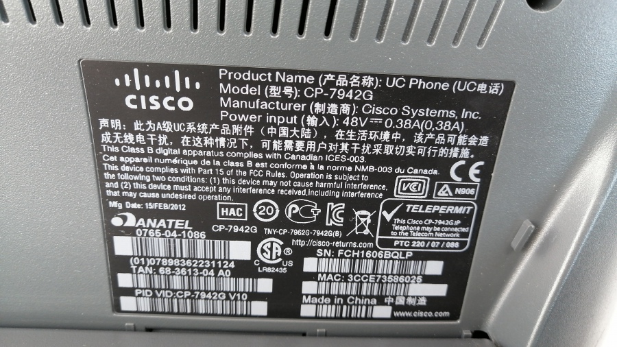 194-003-031 Телефон VoIP CISCO CP-7942G #6