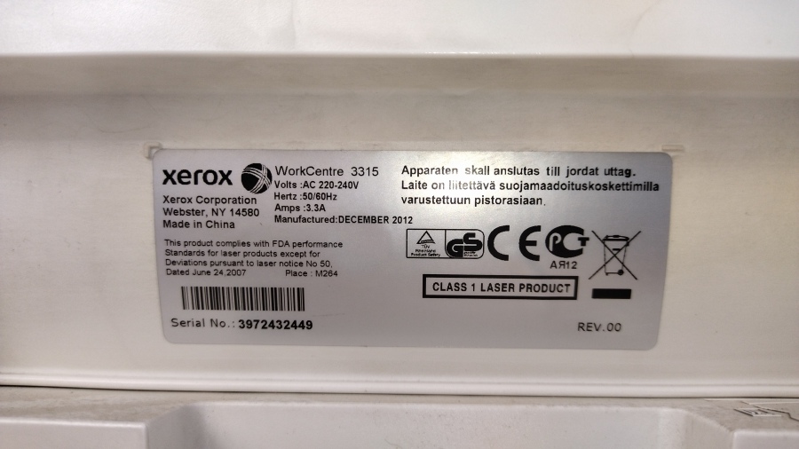 130-030-001 МФУ XEROX WorkCentre 3315 #17