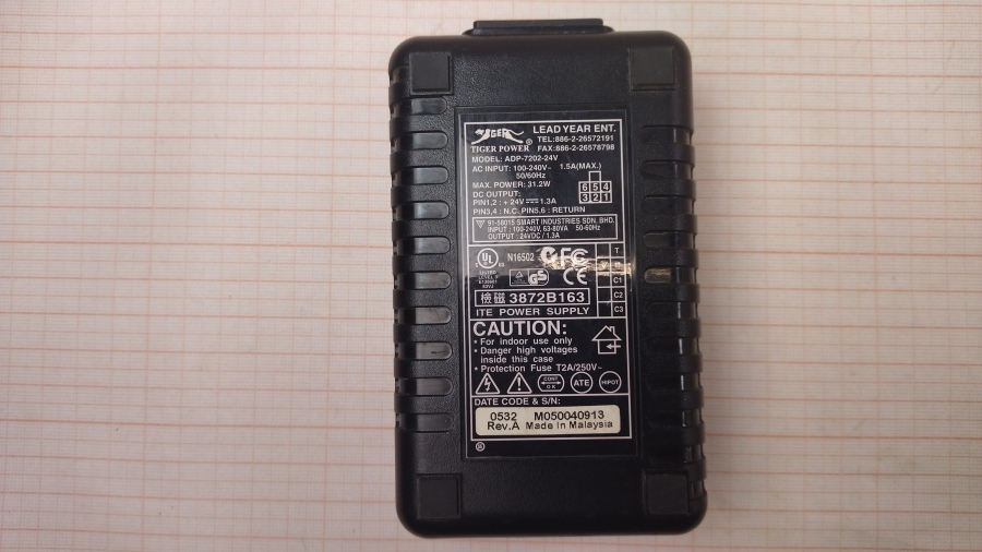 088-400-002 БП для термопринтера  TIGER POWER ADP-7202-24V #2