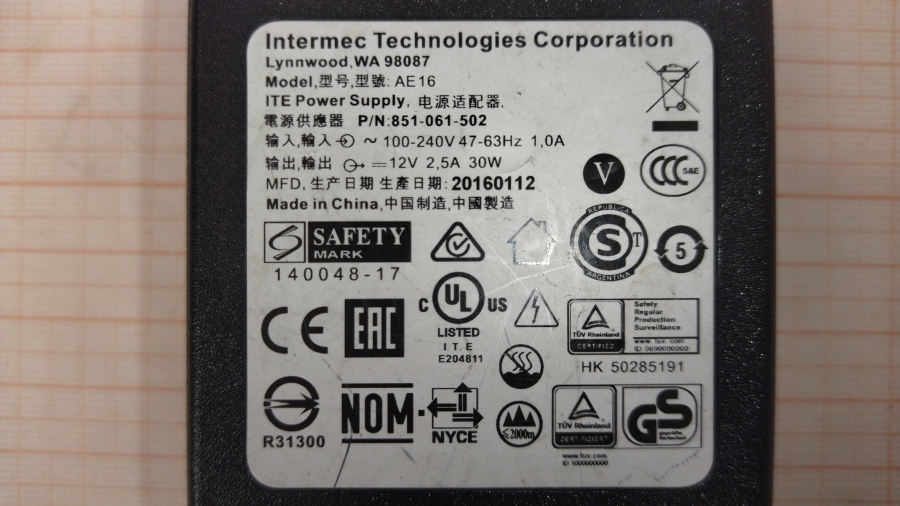 088-491-001 БП для ТСД Intermec AE16 #3