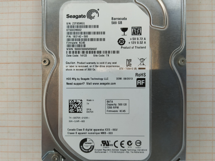 194-019-001 HDD 3.5" SATA SEAGATE Barracuda ST500DM002 #3