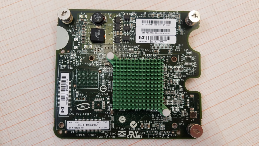 111-028-001 Контроллер Mezzanine HBA Fibre Channel HP 456973-001 #1