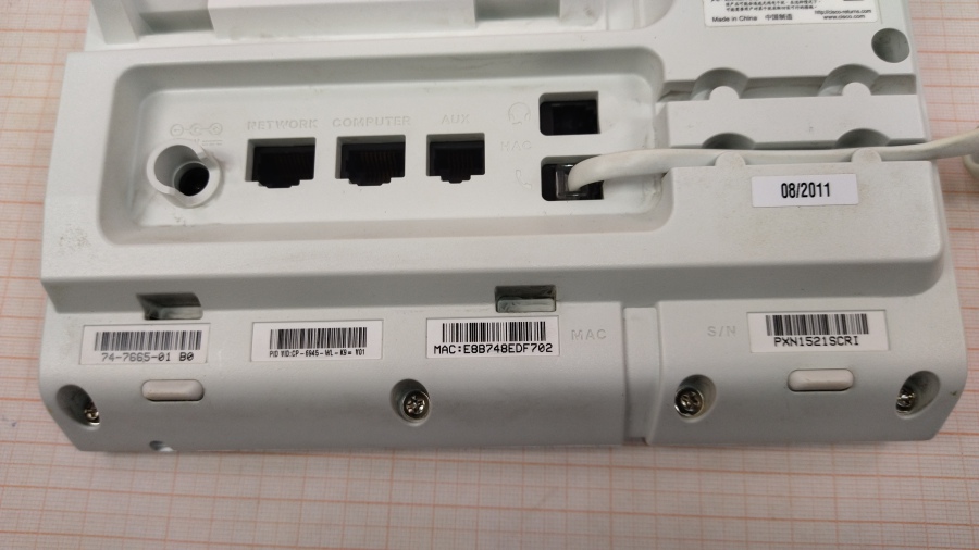 198-003-002 Телефон VoIP CISCO UC PHONE CP-6945 #9