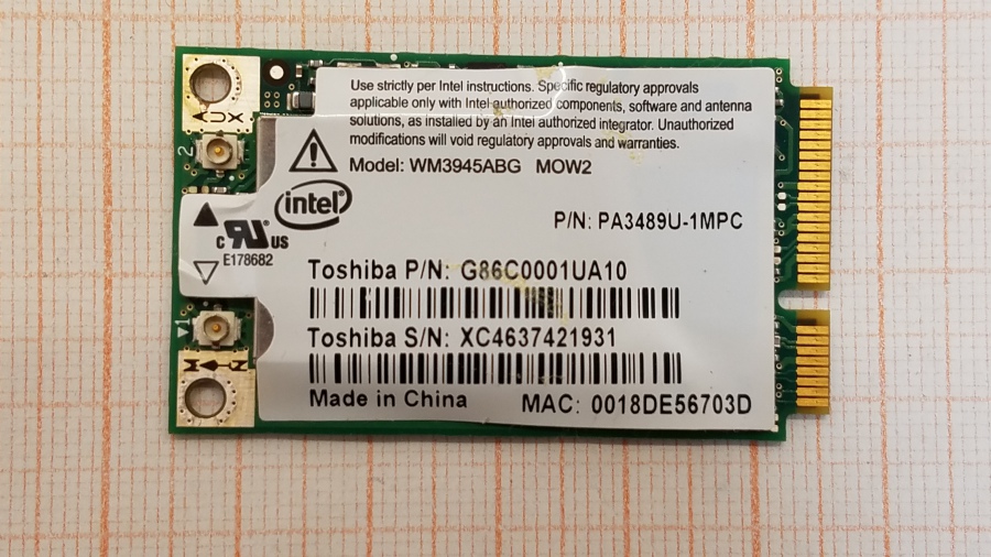 198-030-001 Ноутбук TOSHIBA SATELLITE A110-293 #20