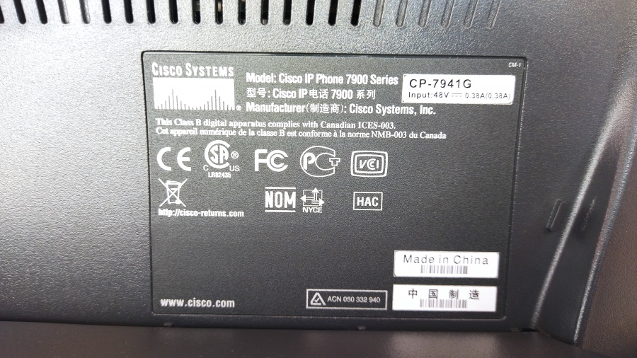 198-079-001 Телефон VoIP CISCO CP-7941G #9
