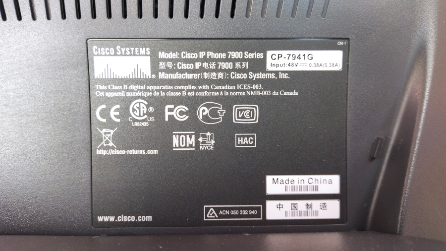 198-079-002 Телефон VoIP CISCO CP-7941G #9