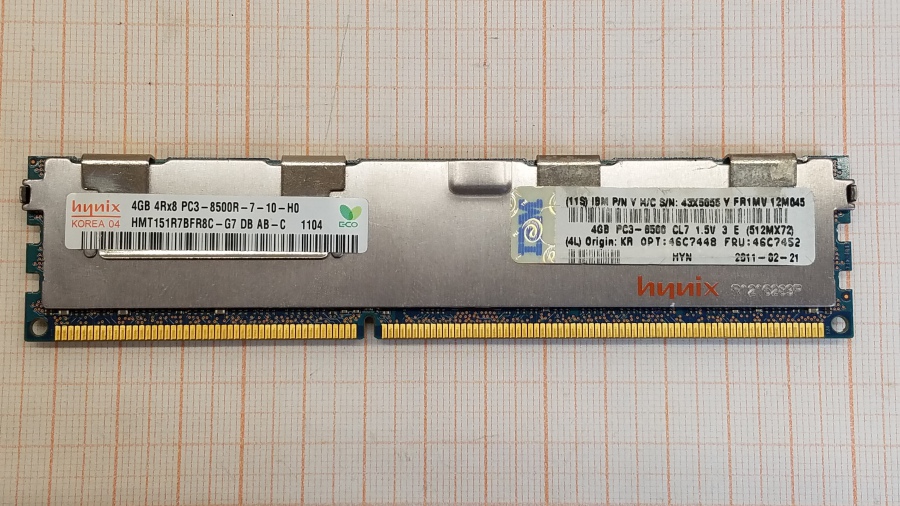 165-297-001 DDR3 RDIMM ECC REG IBM 46C7452 #1