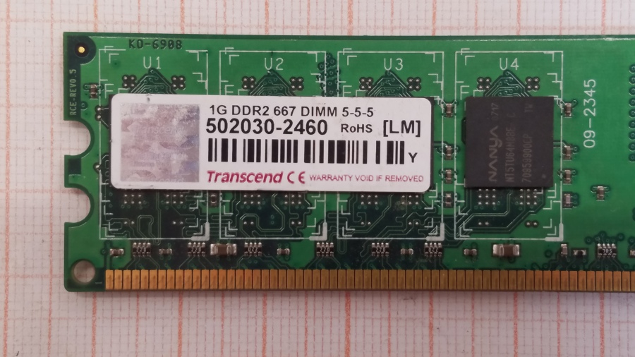 142-019-001 DDR2 DIMM TRANSCEND TS128MLQ64V6J #2