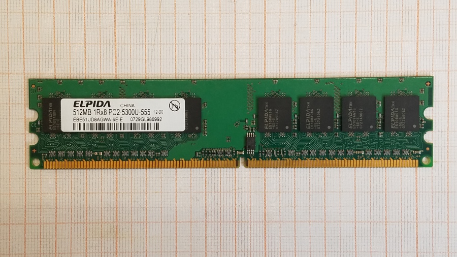142-020-001 DDR2 DIMM Elpida EBE51UD8AGWA-6E-E #1
