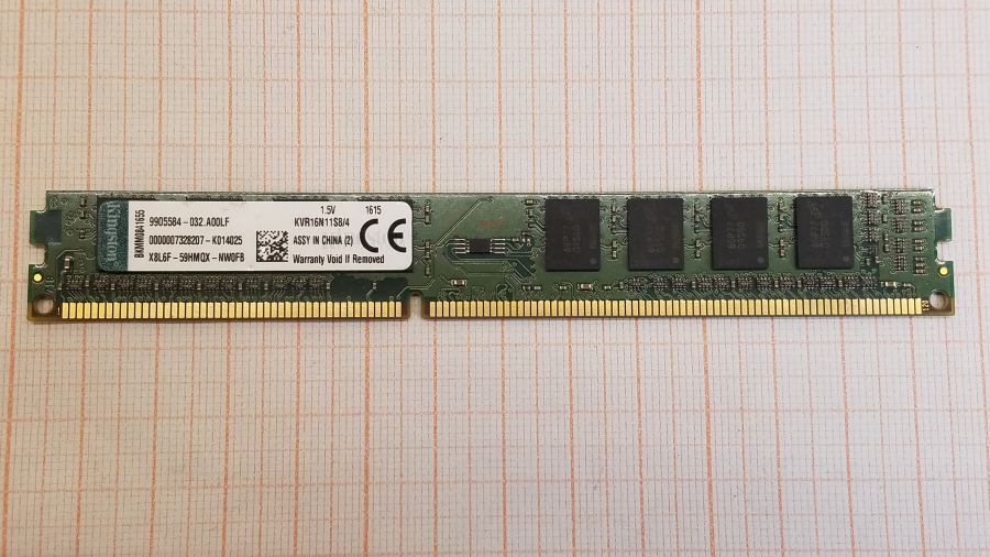 173-166-002 DDR3 1333/1600 DIMM KINGSTON KVR16N11S8/4 #1