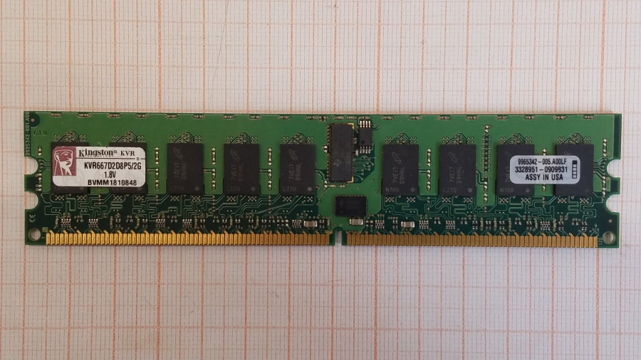 173-172-001 DDR2 DIMM ECC REG KINGSTON KVR667D2D8P5/2G #1