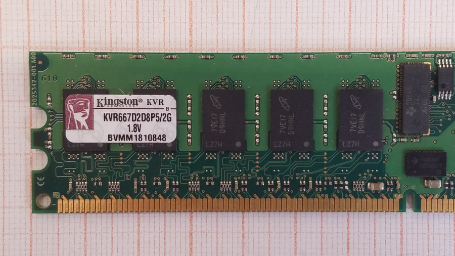 173-172-001 DDR2 DIMM ECC REG KINGSTON KVR667D2D8P5/2G #2