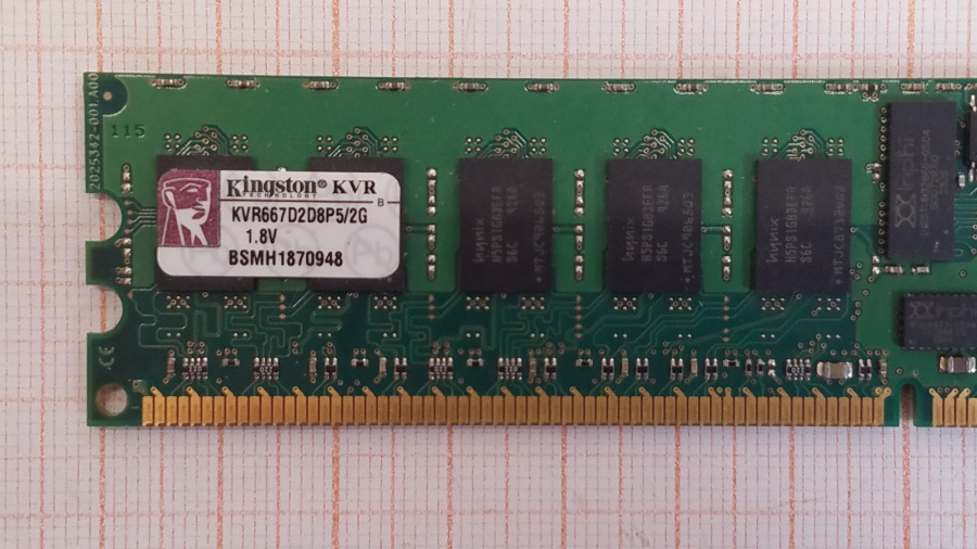 173-172-002 DDR2 DIMM ECC REG KINGSTON KVR667D2D8P5/2G #2