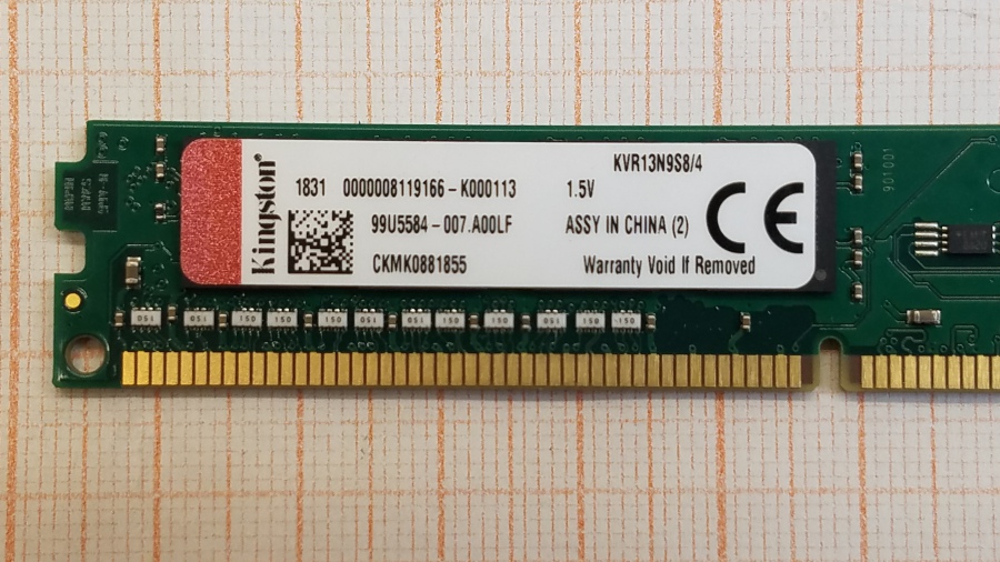 199-020-002 DDR3 1333/1600 DIMM KINGSTON KVR13N9S8/4 #2