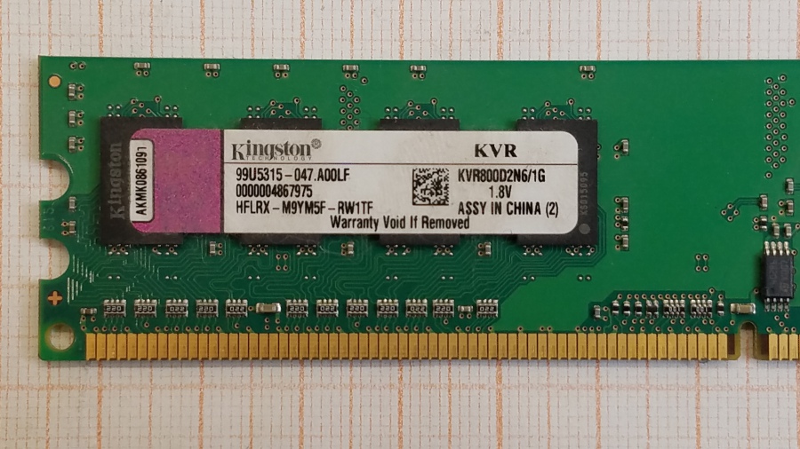 199-024-001 DDR2 DIMM KINGSTON KVR800D2N6/1G #2