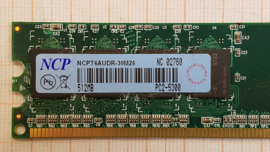 199-025-001 DDR2 DIMM NCP NCPT6AUDR-30M26 #2