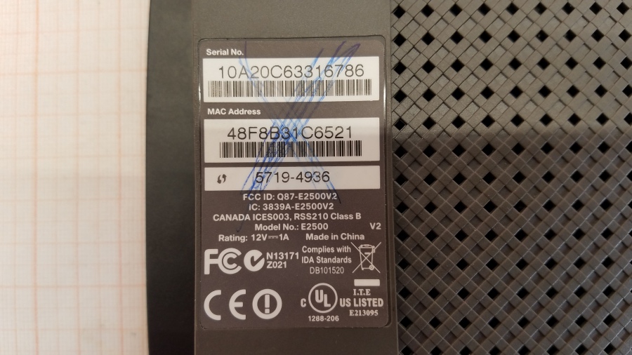 199-037-001 Роутер WiFi CISCO Linksys E2500 #8