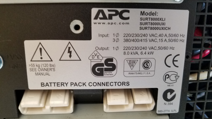 194-039-001 Источник бесперебойного питания APC Smart-UPS RT 8000 VA #6