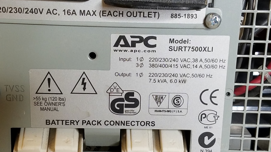 194-038-001 Источник бесперебойного питания APC Smart-UPS RT 7500 VA #5