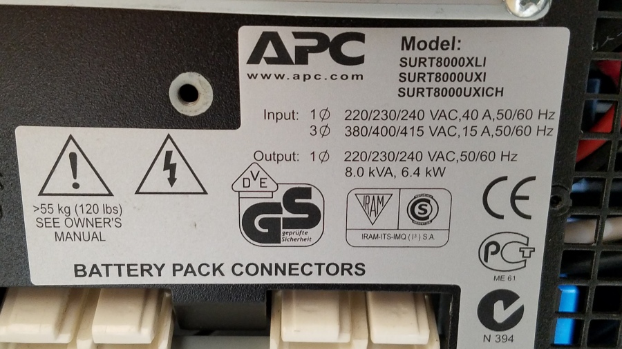 194-039-003 Источник бесперебойного питания APC Smart-UPS RT 8000 VA #5