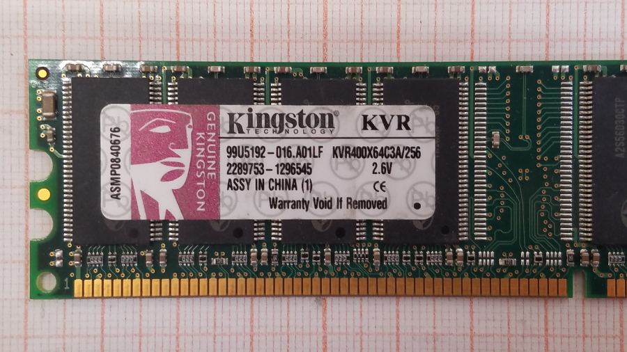 198-085-001 DDR1 DIMM KINGSTON KVR400X64C3A/256 #2