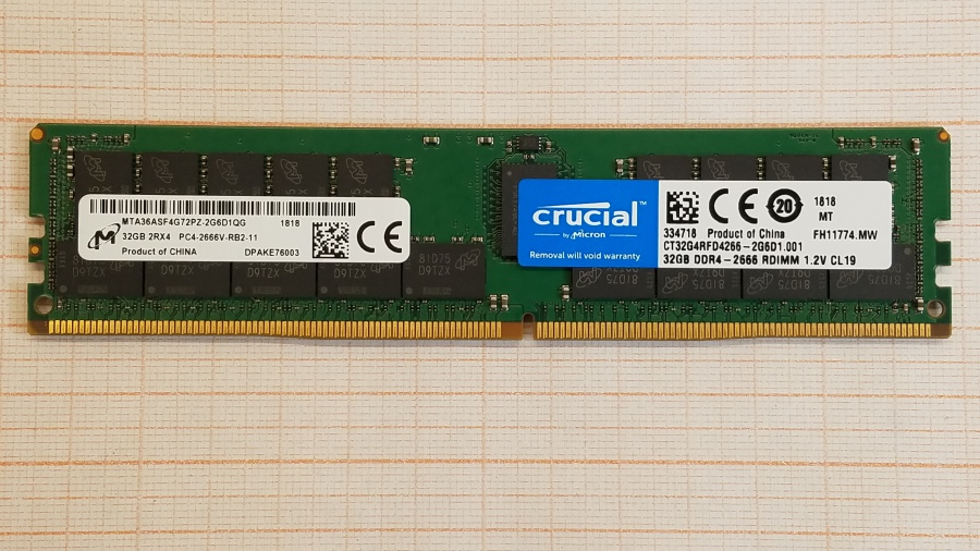 195-095-001 DDR4 RDIMM ECC REG Crucial CT32G4RFD4266-2G6D1.001 #1