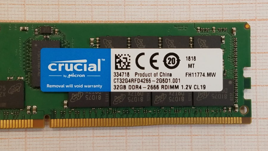 195-095-001 DDR4 RDIMM ECC REG Crucial CT32G4RFD4266-2G6D1.001 #3