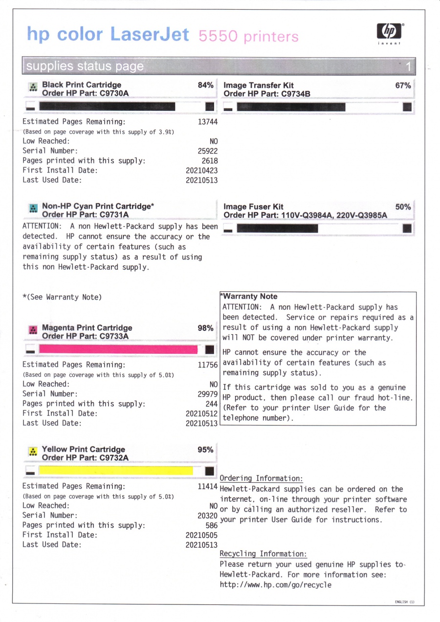 199-044-001 МФУ HP Color LaserJet 5550dtn #30